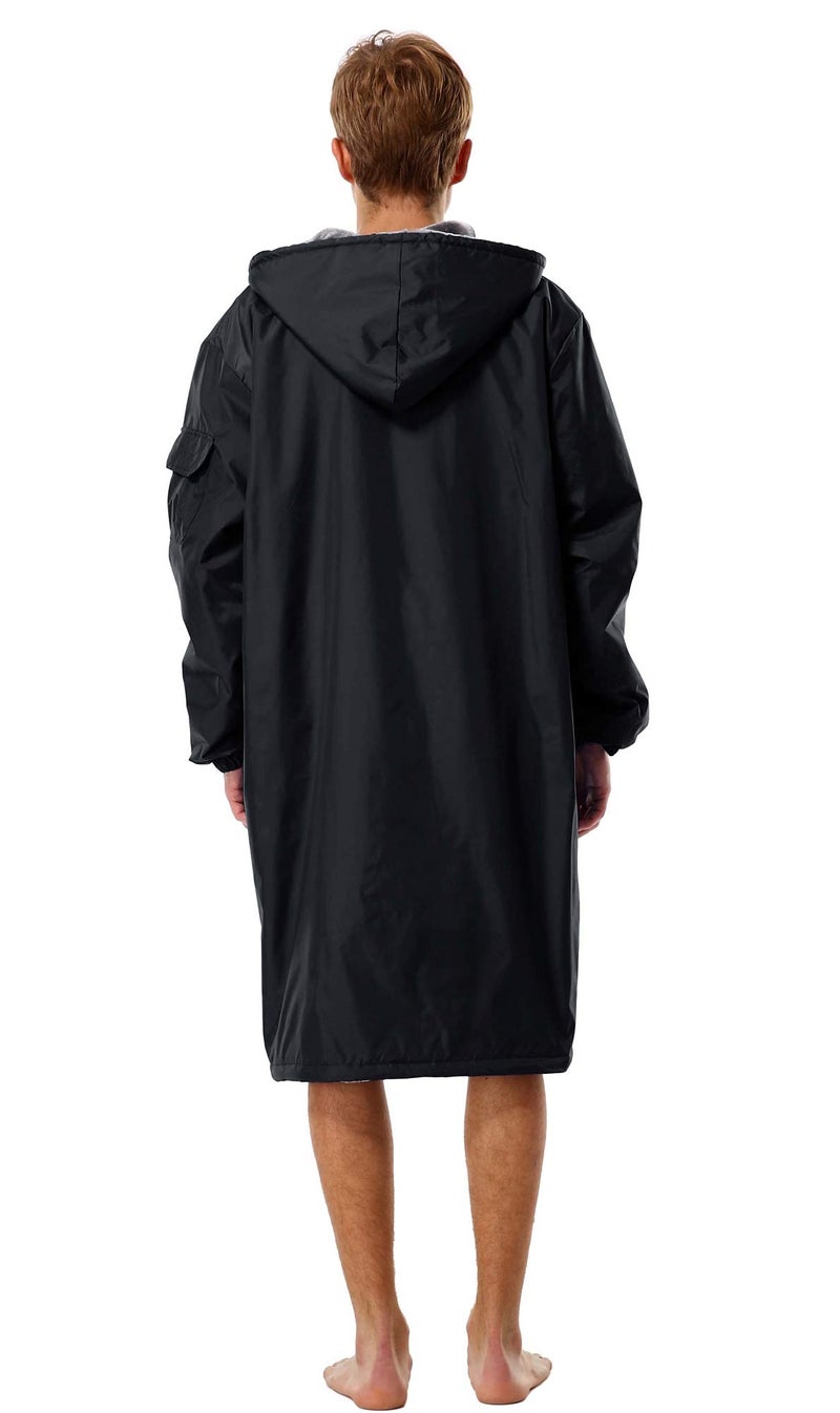 Adoretex Unisex Adults & Youth Faux Fur Lining Swim Parka (PK003) - Black - Adult - Small - Image 3